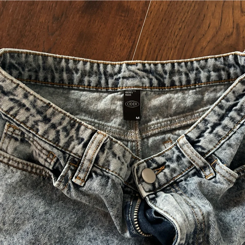 Cider Acid Wash High Rise Distressed Flare Jeans - Picture 6 of 6